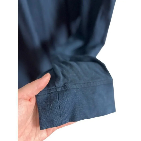 Tommy Hilfiger Navy Blue Long Sleeve Polo Plus Size 3XL Cotton Men’s - Picture 4 of 7